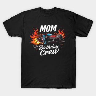 Dad Pit Crew Birthday Party Race Car Lover Racing Family T-Shirt T-Shirt